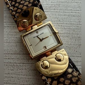 Michael Kors faux snakeskin watch